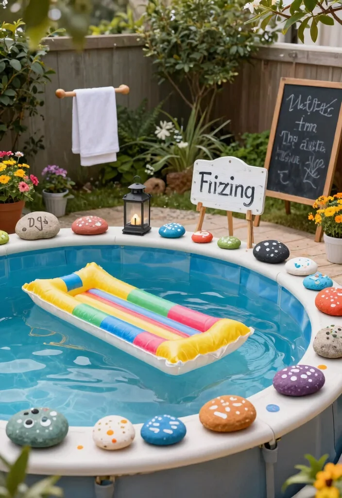 10 Aesthetic Above Ground Pool Decorating Ideas for Your Yard 7. Personalize with DIY Pool Decorations 0
