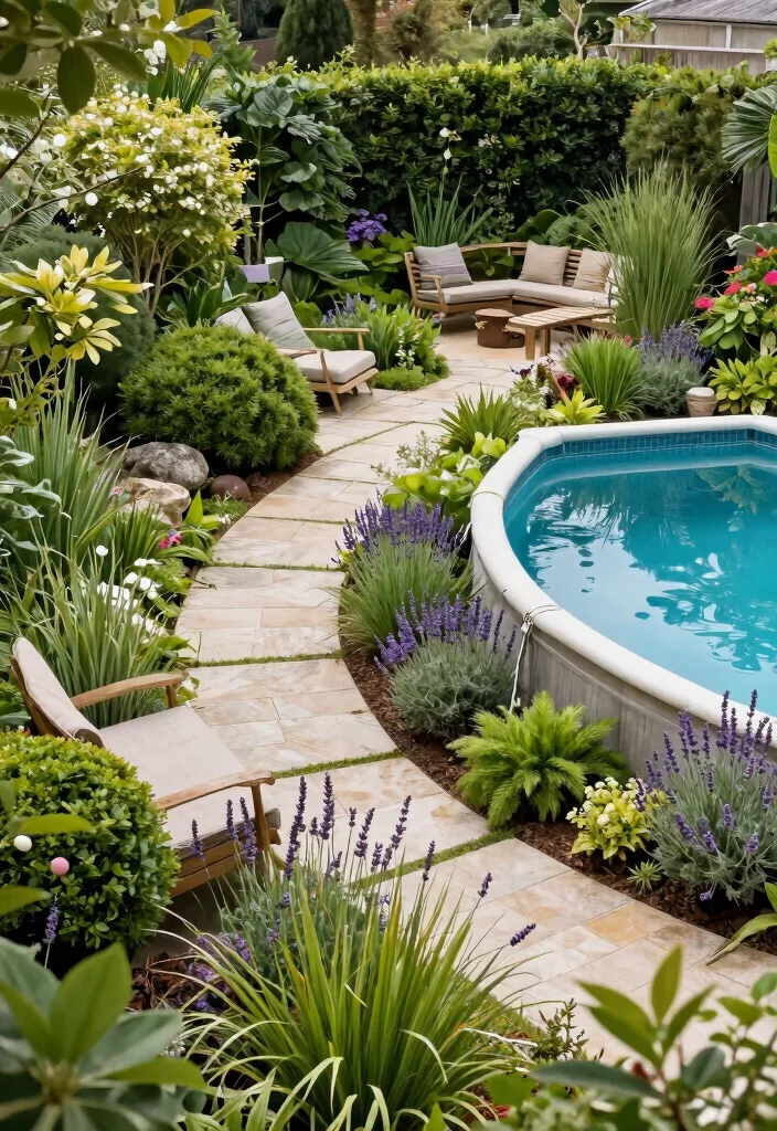 10 Aesthetic Above Ground Pool Decorating Ideas for Your Yard 9. Create a Garden Oasis 0