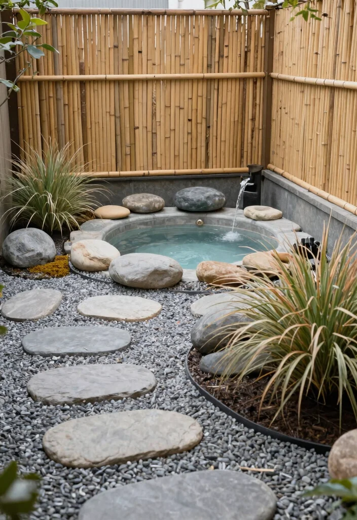 10 Beautiful Hot Tub Surround Ideas to Enhance Your Space 3. Zen Garden Retreat 0