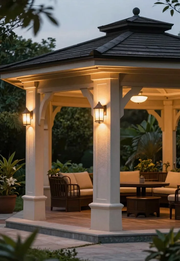 10 Bright Gazebo Lighting Ideas to Glow Up Your Evenings 60 10 Bright Gazebo Lighting Ideas to Glow Up Your Evenings 10. Outdoor Wall Sconces 0