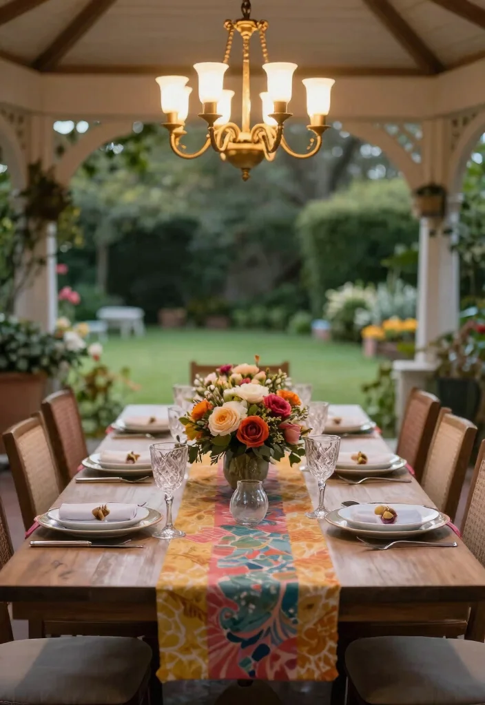 10 Cozy Gazebo Seating Ideas for Large Groups 6. Dining Delight 0