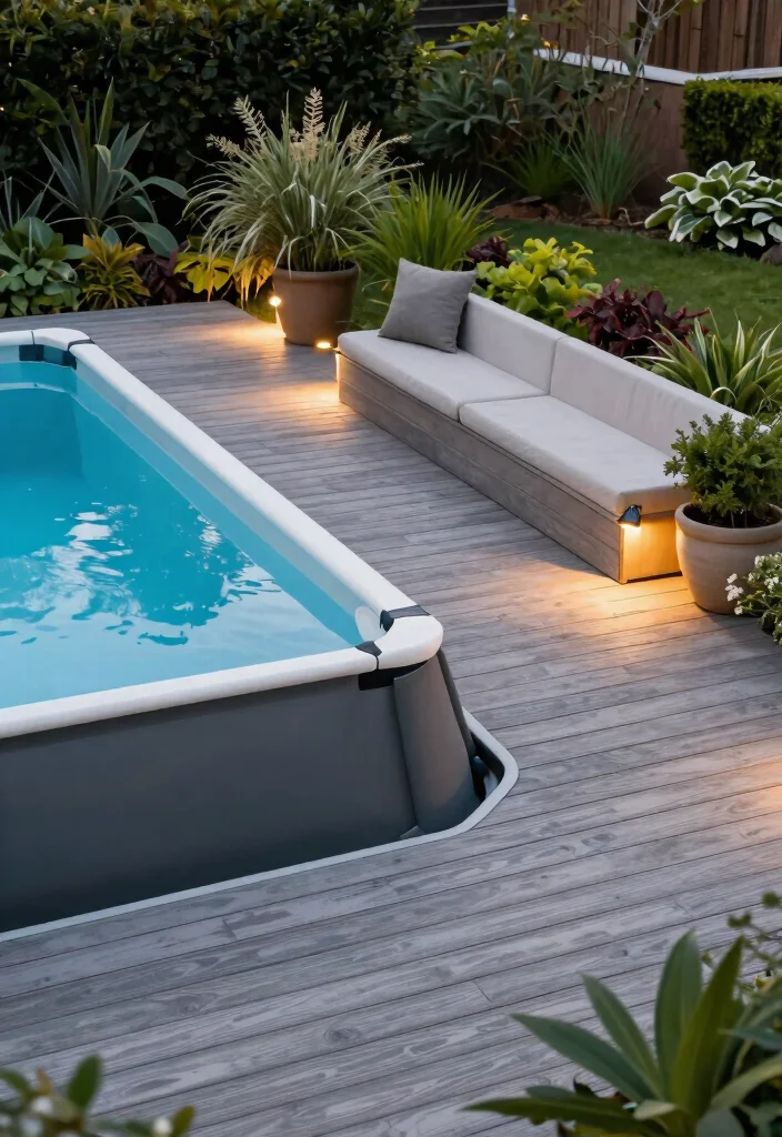 10 Creative Backyard Above Ground Pool Ideas Youll Love 2. Eco Friendly Pool Decking 0
