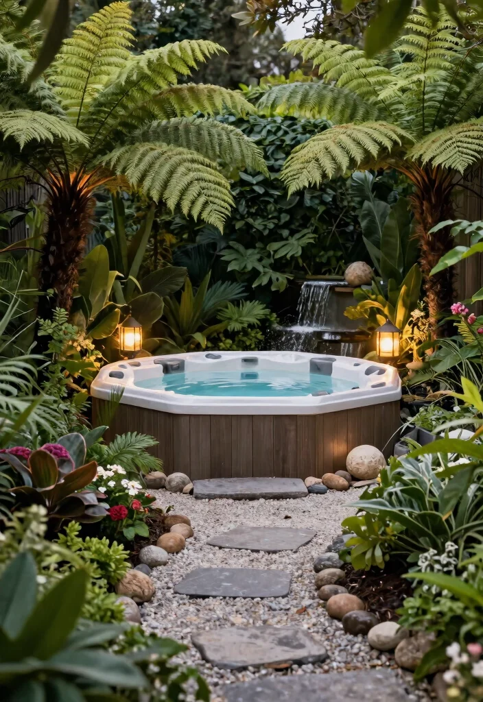 10 Creative Saluspa Hot Tub Ideas to Customize Your Spa 1. Nature Inspired Retreat 0