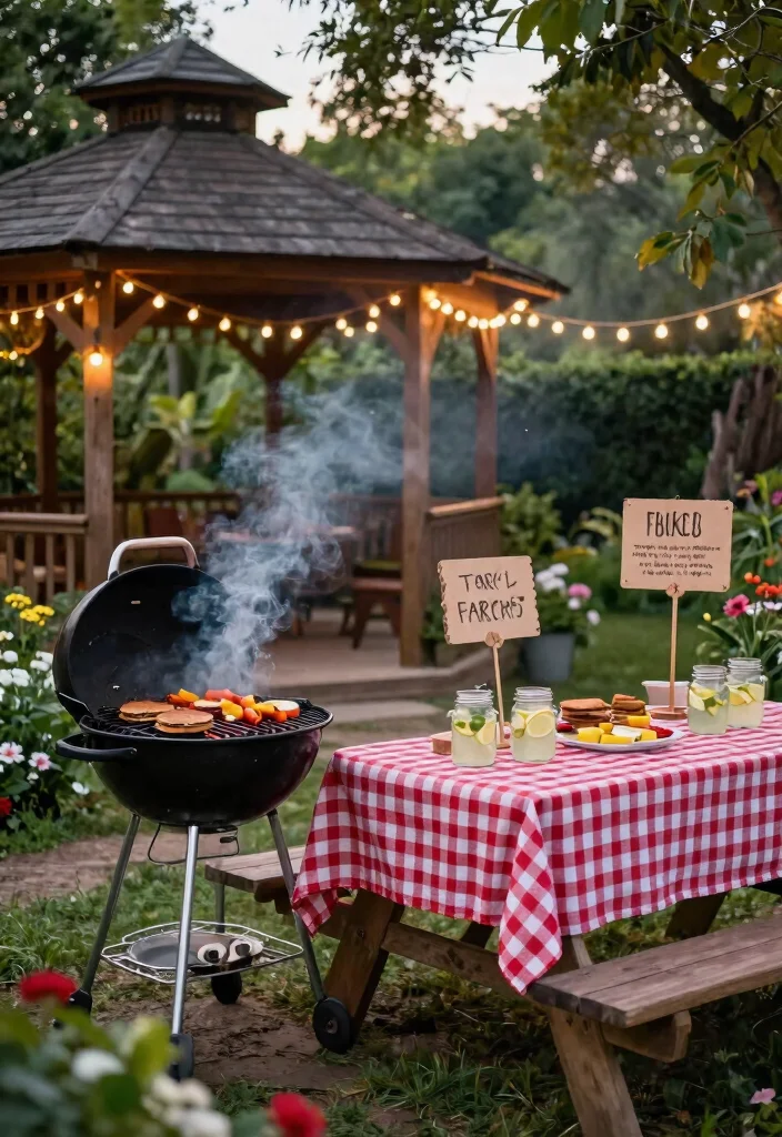 10 Epic Gazebo Party Ideas for an Unforgettable Night 1. Rustic Garden BBQ 0