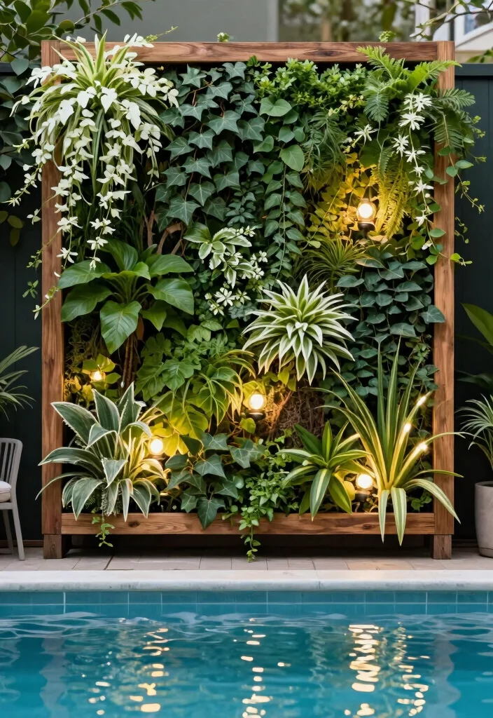 10 Genius Above Ground Pool Privacy Ideas No Neighbors 2. Vertical Garden Panels 0