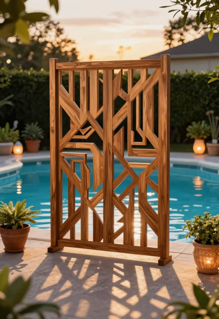 10 Genius Above Ground Pool Privacy Ideas No Neighbors 4. Decorative Privacy Screens 0