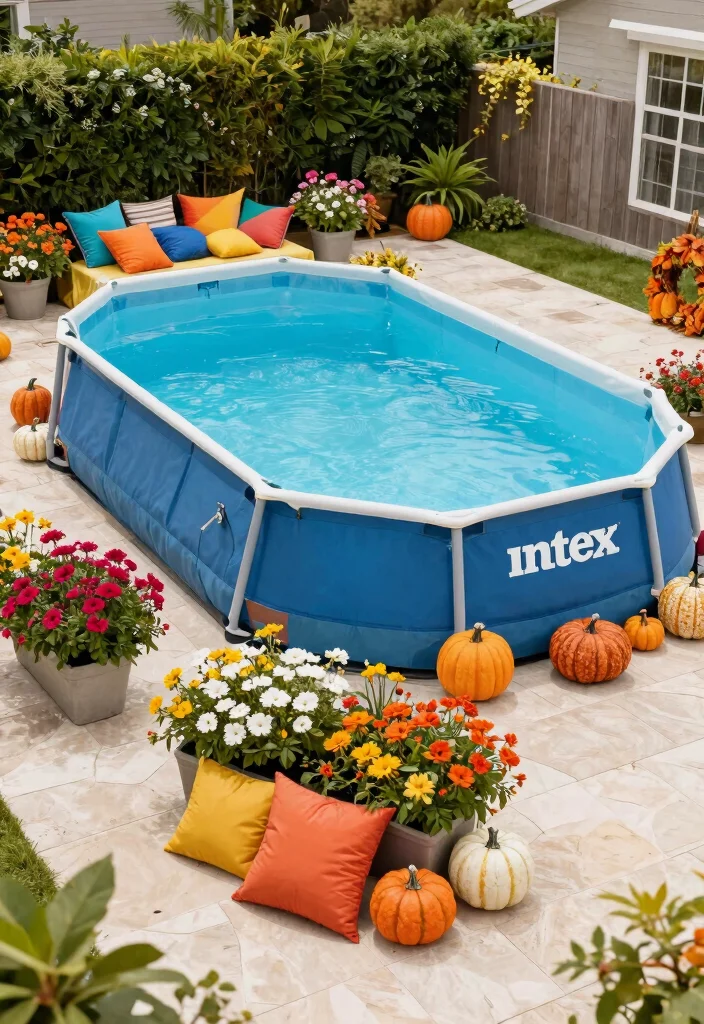 10 Genius Intex Above Ground Pool Ideas Make it Look Real 10. Seasonal Decor Themes 0