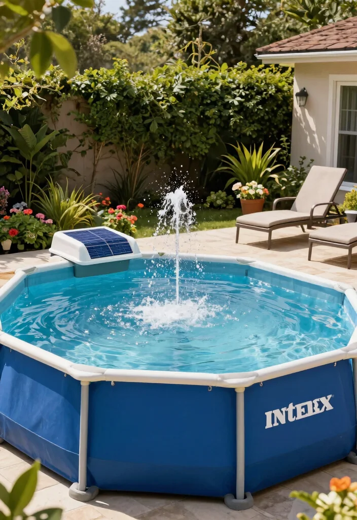 10 Genius Intex Above Ground Pool Ideas Make it Look Real 6. Inviting Water Features 0
