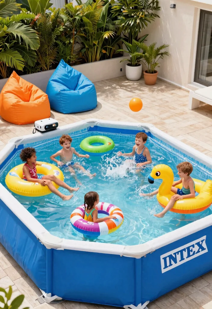 10 Genius Intex Above Ground Pool Ideas Make it Look Real 9. Family Friendly Pool Activities 0