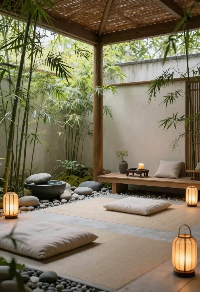 10 Magical Gazebo Decorating Ideas for a Dreamy Space 50 10 Magical Gazebo Decorating Ideas for a Dreamy Space 10. Meditative Zen Space 0