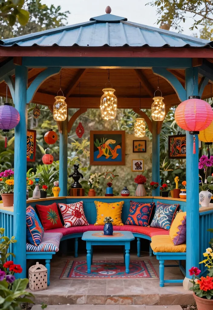 10 Magical Gazebo Decorating Ideas for a Dreamy Space 28 10 Magical Gazebo Decorating Ideas for a Dreamy Space 8. Artistic Expression 0
