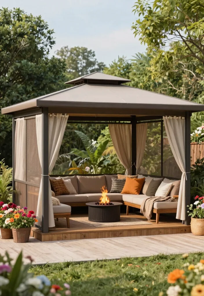 10 Screened Pavilion Ideas (No More Backyard Bugs!) 49 10 Screened Pavilion Ideas No More Backyard Bugs 9. Seasonal Pavilion for All Year Use 0