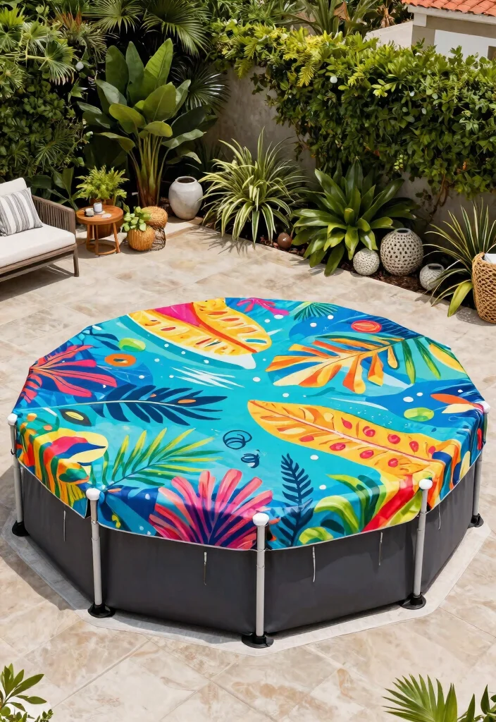 10 Smart Above Ground Pool Ideas for Small Yards & Patios 50 10 Smart Above Ground Pool Ideas for Small Yards Patios 10. Customized Pool Covers 0
