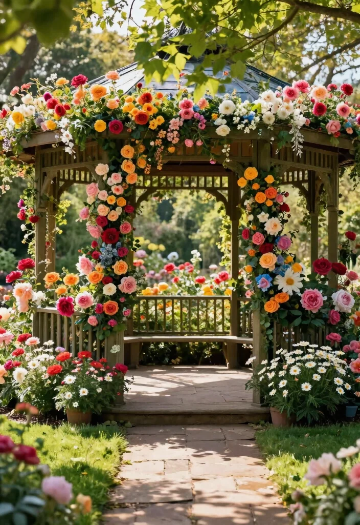10 Stunning Gazebo Photoshoot Ideas for Pro Results 2 10 Stunning Gazebo Photoshoot Ideas for Pro Results 2. Picturesque Floral Backdrop 0