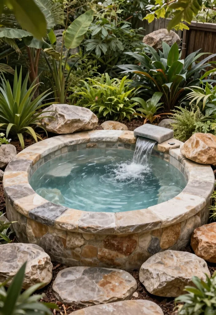 10 Trendsetting Hot Tub Designs for Modern Homes 2026 2. Natural Stone Hot Tub 0
