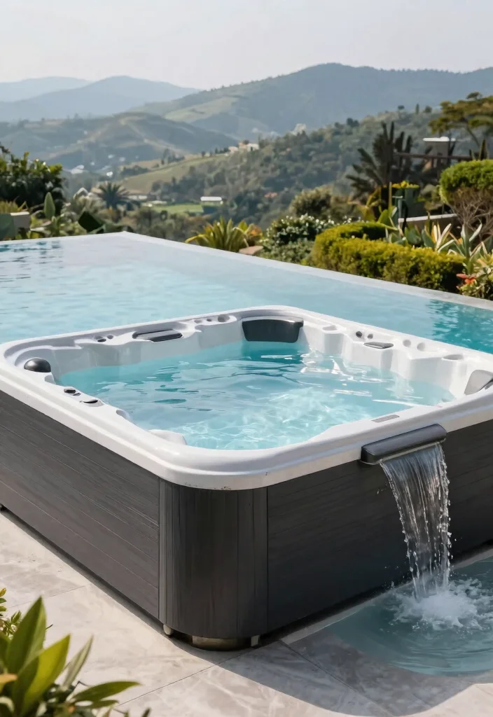 10 Trendsetting Hot Tub Designs for Modern Homes 2026 7. Infinity Edge Hot Tub 0