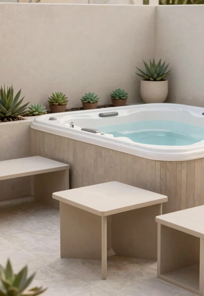 10 Unique Hot Tub Space Ideas to Fit Any Small Nook 35 10 Unique Hot Tub Space Ideas to Fit Any Small Nook 5. Modern Minimalism 0