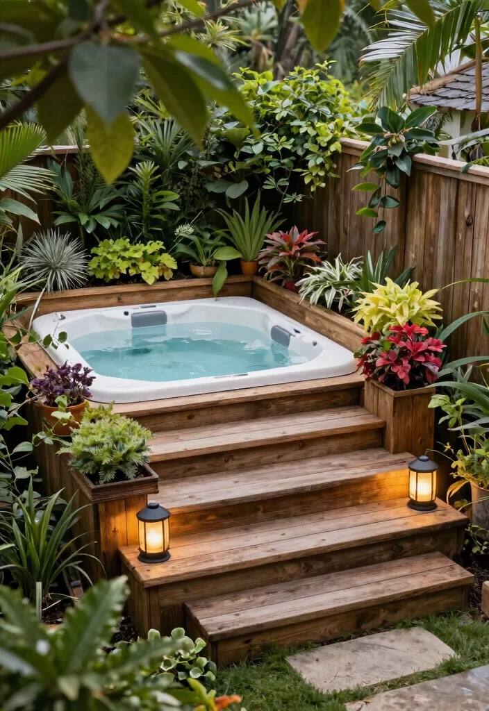 11 Backyard Hot Tub Concepts Outdoor Spa Lovers Crave 1 11 Backyard Hot Tub Concepts Outdoor Spa Lovers Crave 1. Elevated Wooden Deck Retreat 0