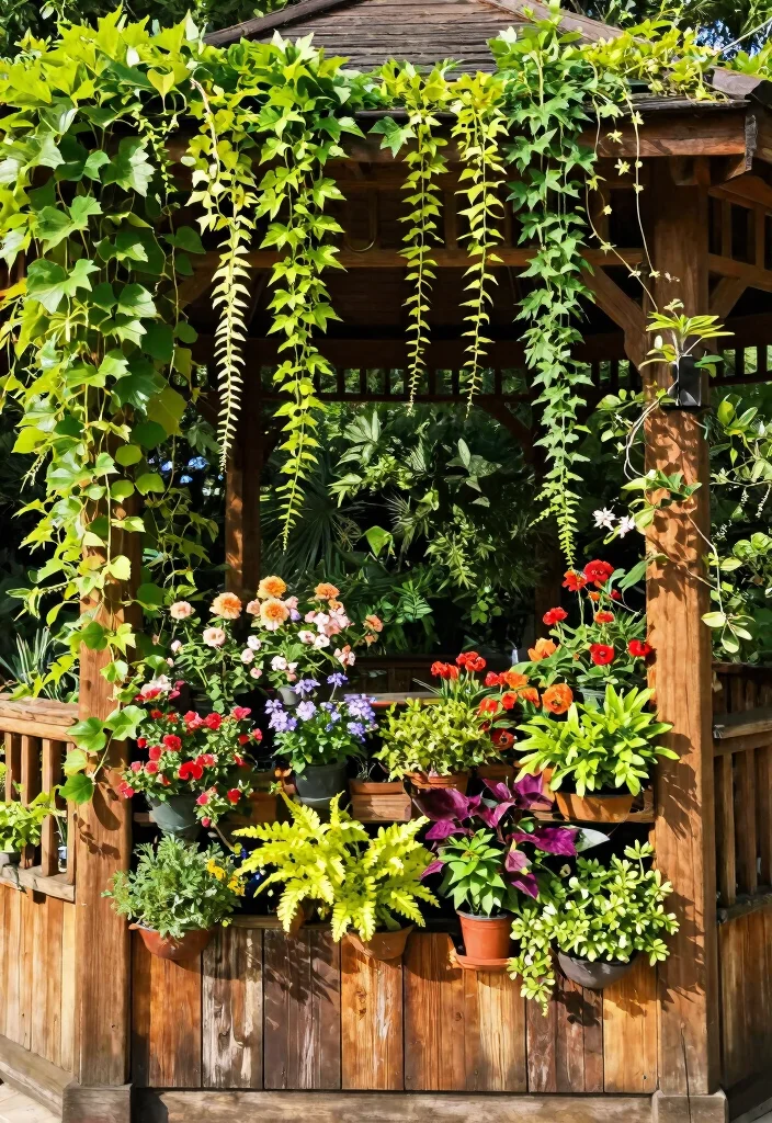 11 Beautiful Gazebo Landscaping Ideas to Frame Your Space 14 11 Beautiful Gazebo Landscaping Ideas to Frame Your Space 4. Vertical Garden Backdrops 0