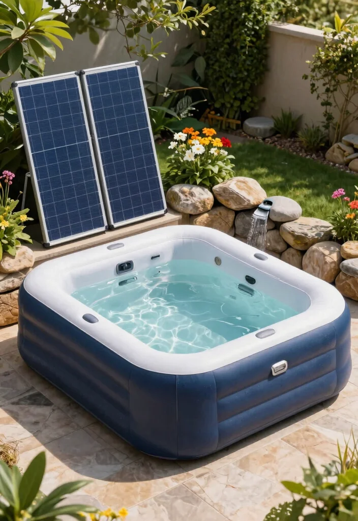11 Best Inflatable Hot Tub Ideas for Any Backyard 23 11 Best Inflatable Hot Tub Ideas for Any Backyard 3. Eco Friendly Solar Heating 0