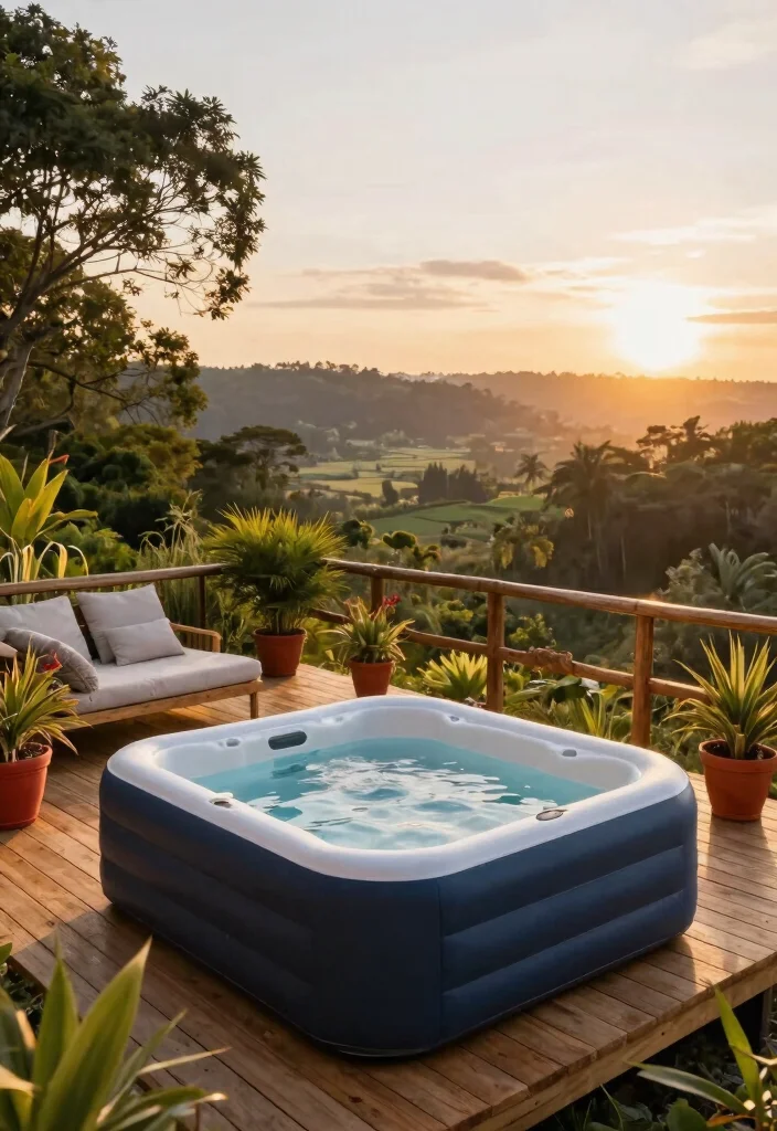 11 Best Inflatable Hot Tub Ideas for Any Backyard 25 11 Best Inflatable Hot Tub Ideas for Any Backyard 5. Elevated Viewing Deck 0
