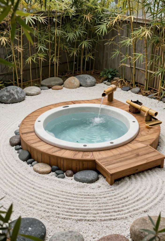 11 Functional Hot Tub Area Ideas for Small & Large Yards 1 11 Functional Hot Tub Area Ideas for Small Large Yards 1. Zen Garden Oasis 0