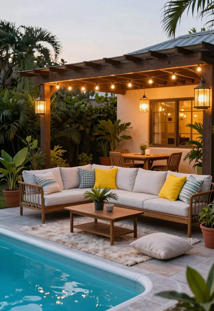 11 Refreshing Outdoor Above Ground Pool Ideas for Any Home 25 11 Refreshing Outdoor Above Ground Pool Ideas for Any Home 5. Cozy Outdoor Living Space 0