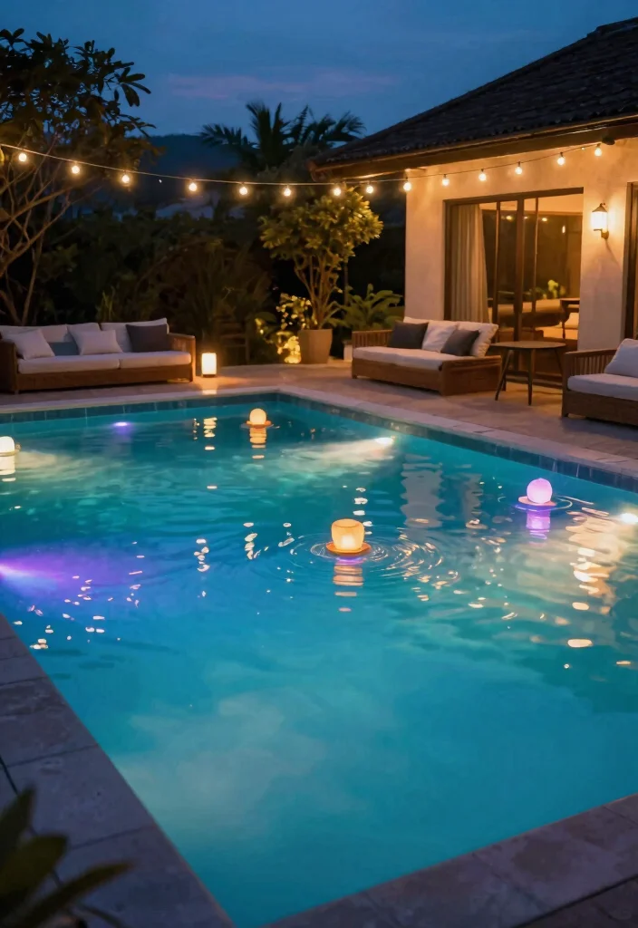 11 Refreshing Outdoor Above Ground Pool Ideas for Any Home 38 11 Refreshing Outdoor Above Ground Pool Ideas for Any Home 8. Fun Lighting Options 0