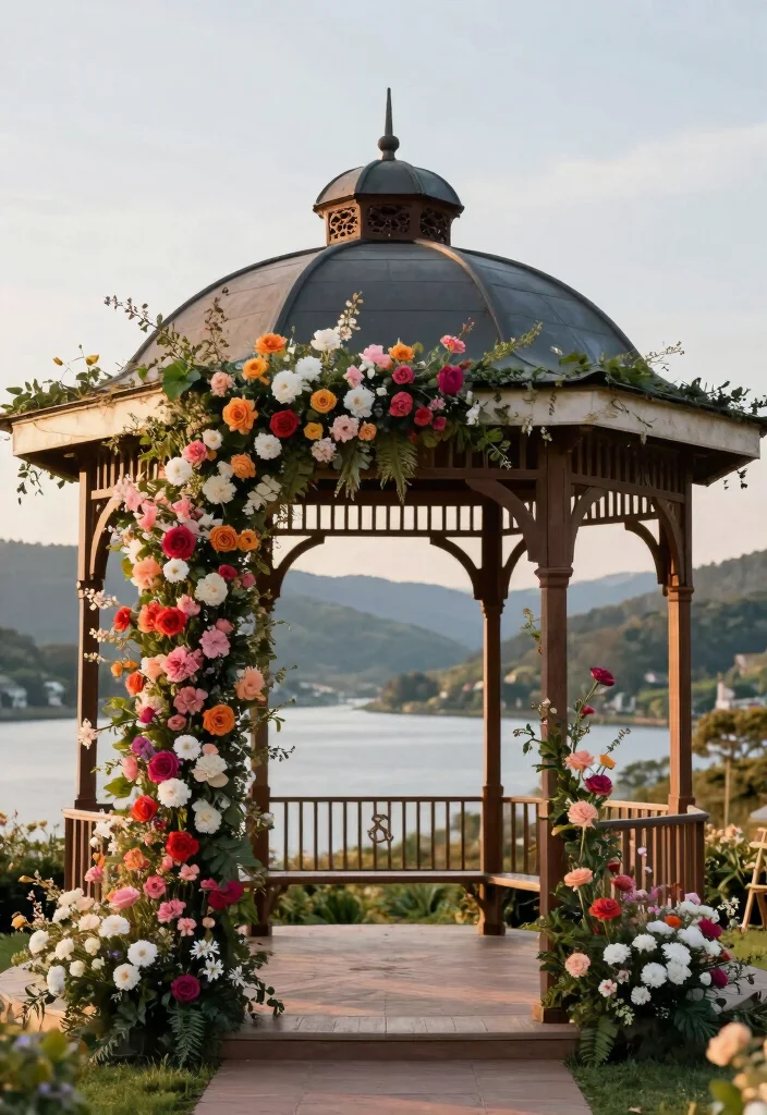 11 Romantic Gazebo Styling Ideas for a Perfect Wedding 10. Statement Backdrop 0