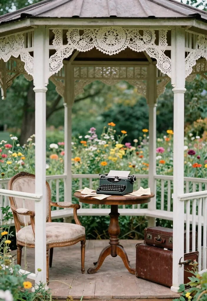 11 Romantic Gazebo Styling Ideas for a Perfect Wedding 5. Vintage Touches 0