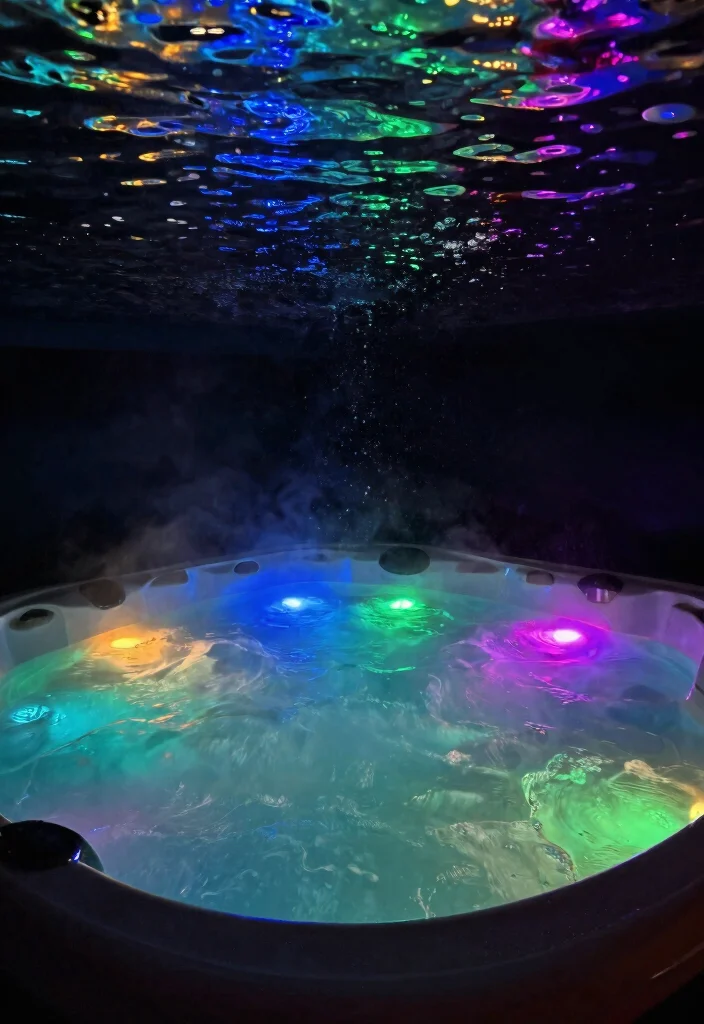 11 Romantic Hot Tub Lighting Ideas for Date Night 9. Underwater LED Lights 0