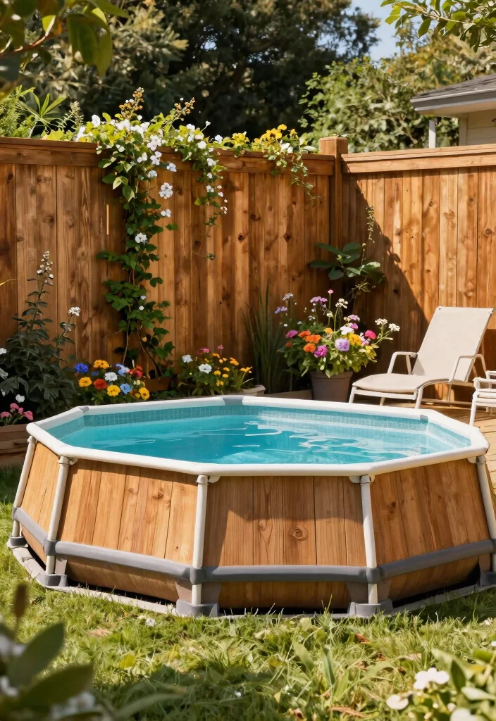 11 Secure Above Ground Pool Fence Ideas (Safe & Stylish) 1 11 Secure Above Ground Pool Fence Ideas Safe Stylish 1. Natural Wood Fencing 0