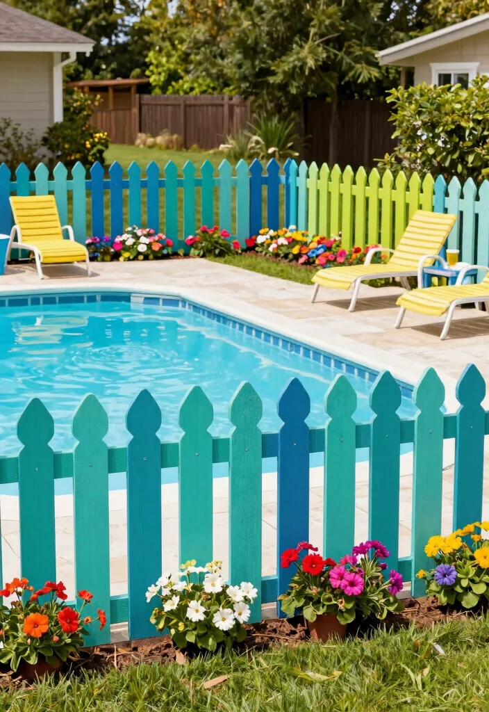 11 Secure Above Ground Pool Fence Ideas (Safe & Stylish) 14 11 Secure Above Ground Pool Fence Ideas Safe Stylish 4. Picket Fences with a Twist 0