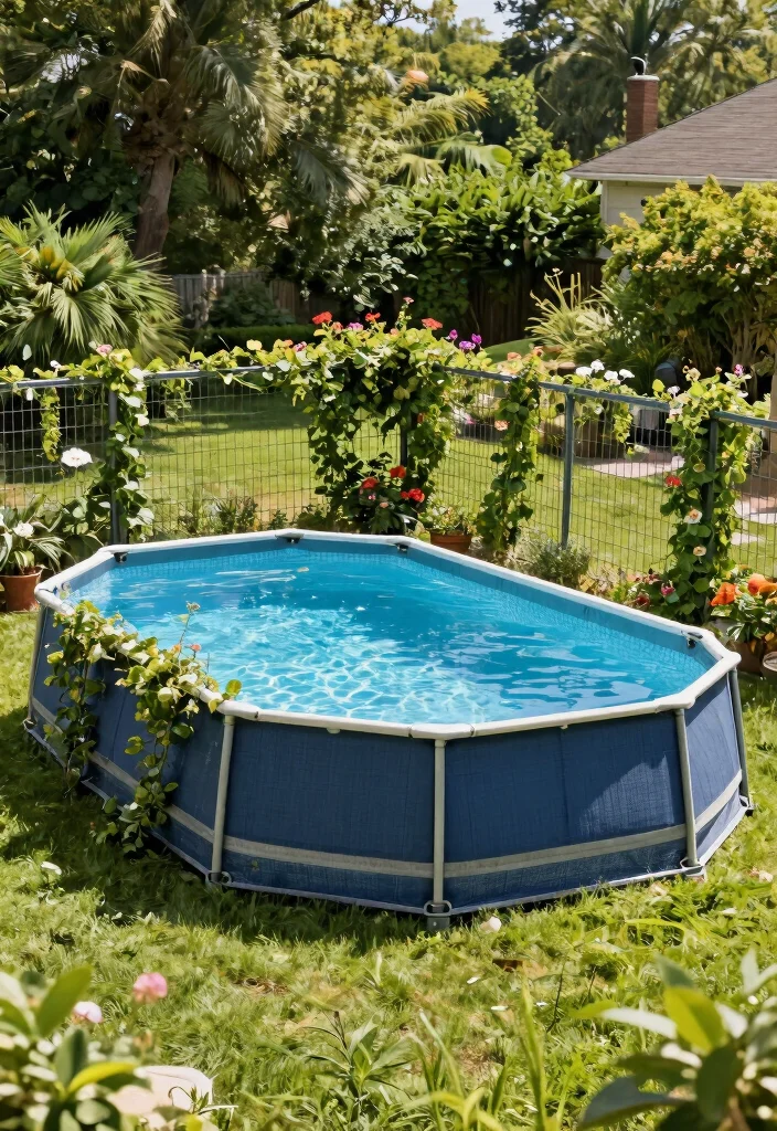 11 Secure Above Ground Pool Fence Ideas (Safe & Stylish) 27 11 Secure Above Ground Pool Fence Ideas Safe Stylish 7. Wire Fencing with Greenery 0