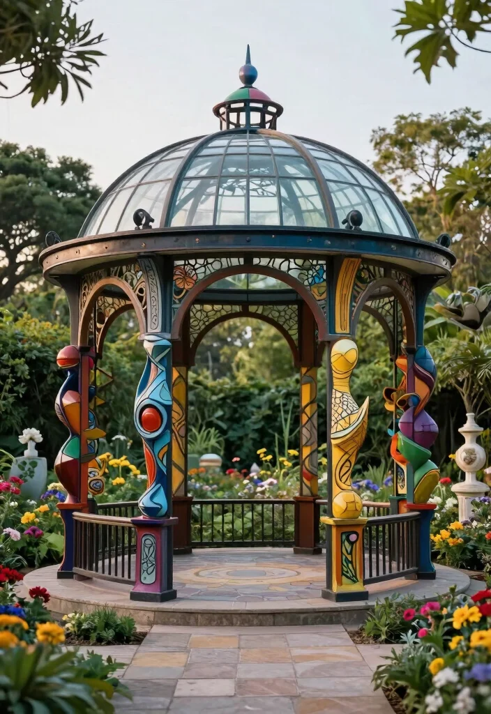 11 Sleek Garden Gazebo Modern Pergola Designs 2026 11. Artistic Expressions Sculptural Garden Gazebos 0