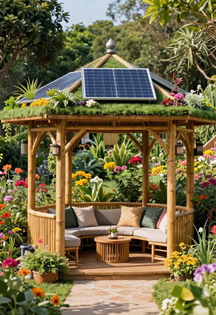 11 Sleek Garden Gazebo Modern Pergola Designs 2026 2. Eco Chic Gazebo Sustainable Style 0