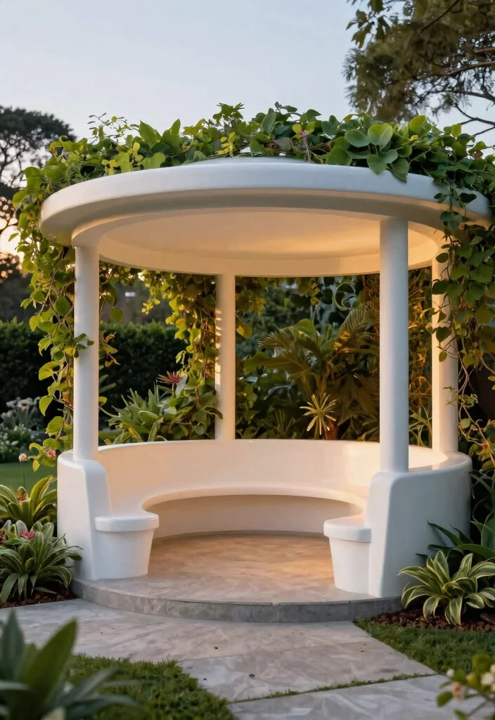 11 Sleek Garden Gazebo Modern Pergola Designs 2026 3. Contemporary Elegance Curved Structures 0