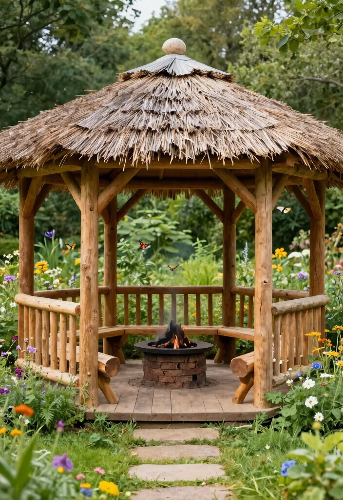 11 Sleek Garden Gazebo Modern Pergola Designs 2026 4. Rustic Charm Log Cabin Gazebos 0