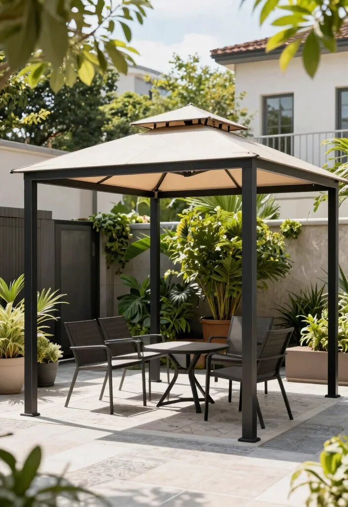 11 Smart DIY Gazebo Ideas Cheap Easy to Build 3. The Metal Frame Gazebo 0