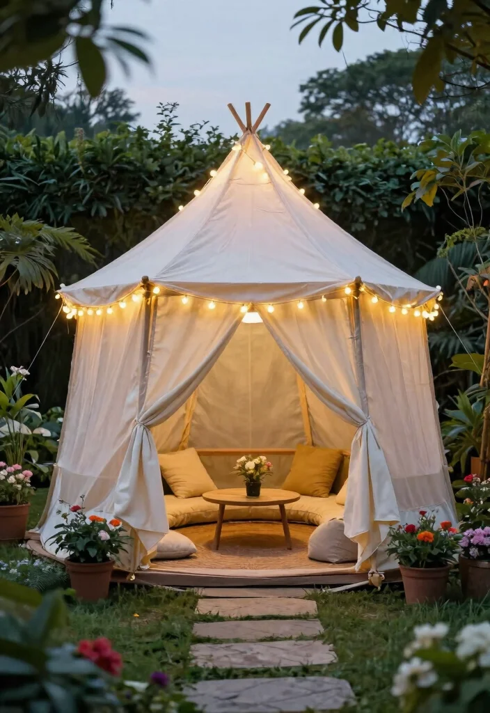 11 Smart DIY Gazebo Ideas Cheap Easy to Build 4. The Canvas Tent Gazebo 0