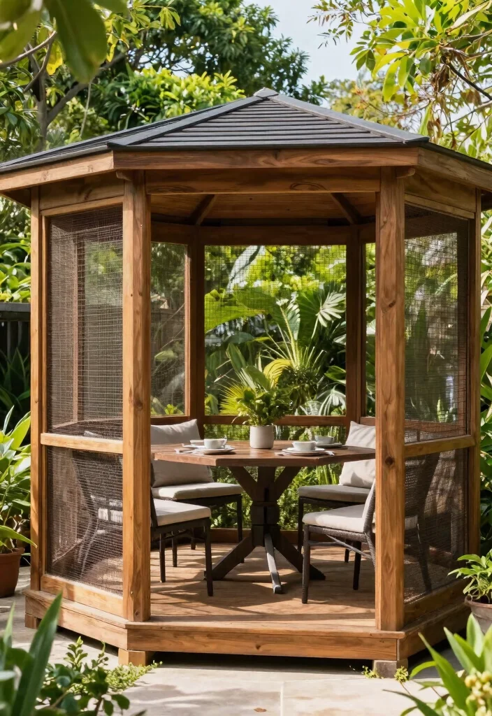 11 Smart DIY Gazebo Ideas Cheap Easy to Build 9. The Screened Gazebo 0