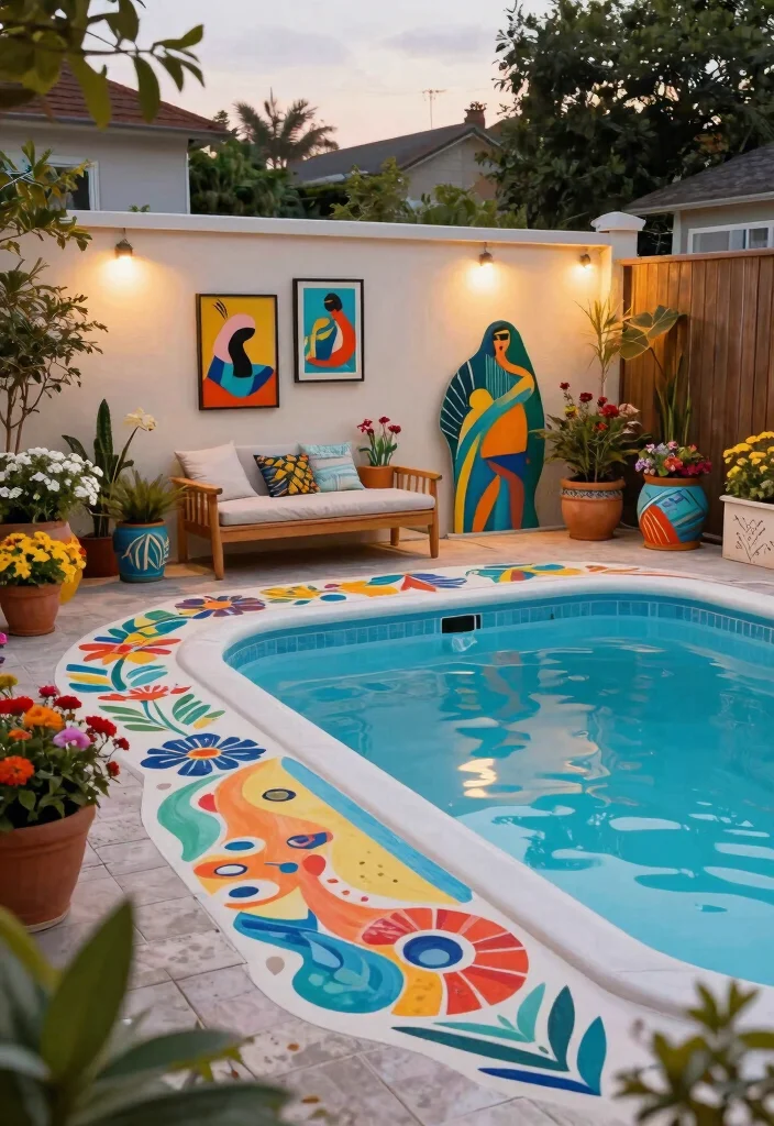 11 Stunning Above Ground Pool Deck Ideas Before After 11. Artistic Touches and Personalization 0