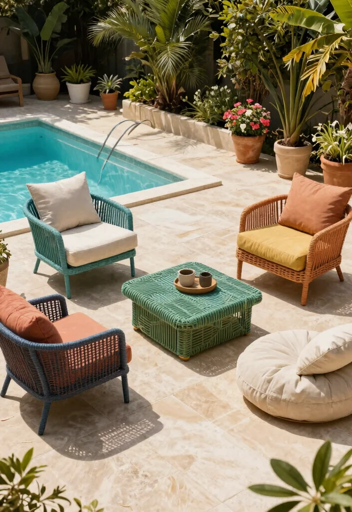 11 Stunning Above Ground Pool Deck Ideas Before After 9. Creative Use of Furniture 0