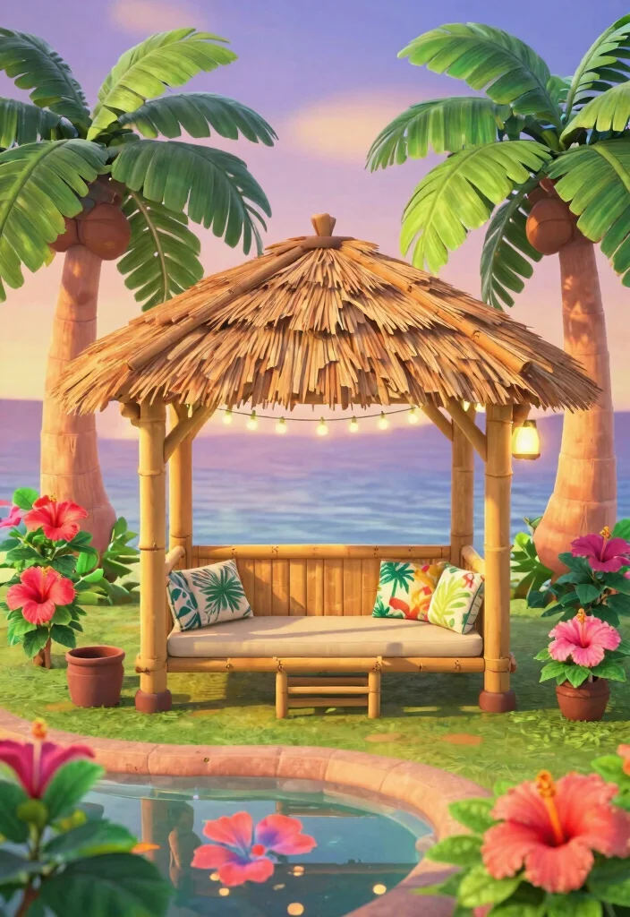 12 Cute ACNH Gazebo Ideas for Your Island Paradise 1 12 Cute ACNH Gazebo Ideas for Your Island Paradise 1. Tropical Oasis Gazebo 0