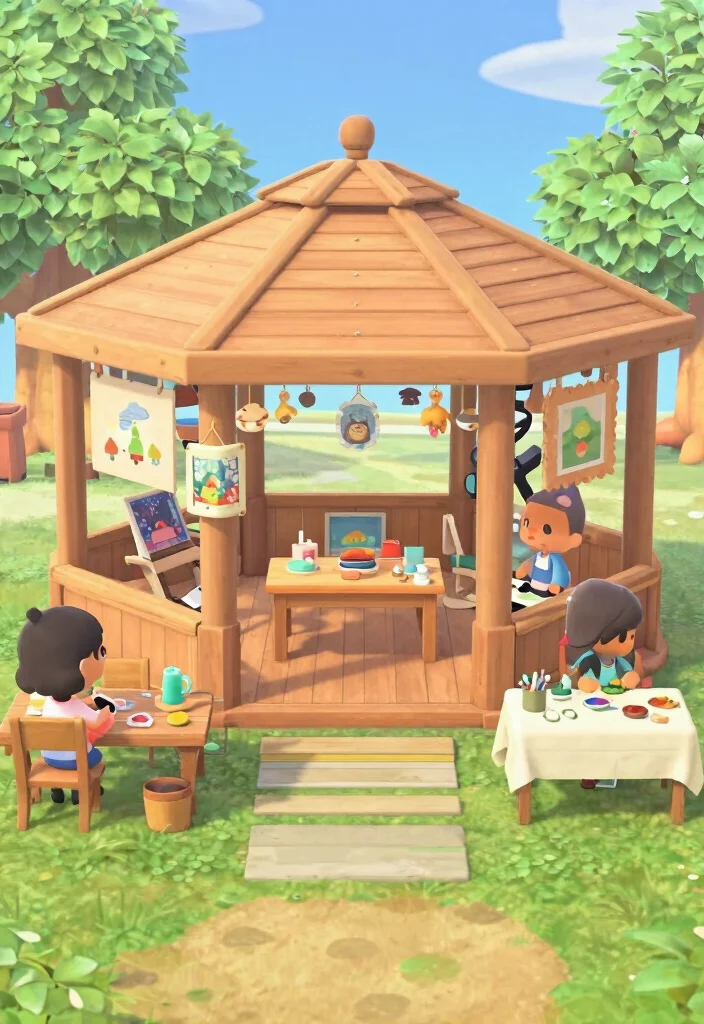 12 Cute ACNH Gazebo Ideas for Your Island Paradise 61 12 Cute ACNH Gazebo Ideas for Your Island Paradise 11. Artisanal Craft Gazebo 0