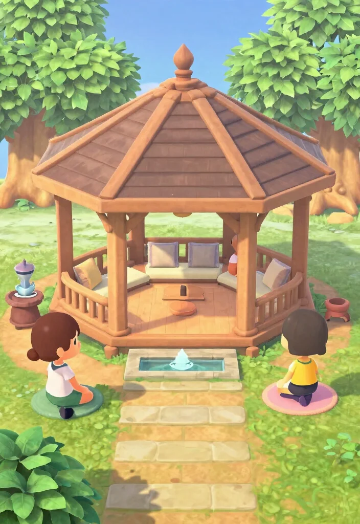 12 Cute ACNH Gazebo Ideas for Your Island Paradise 62 12 Cute ACNH Gazebo Ideas for Your Island Paradise 12. Zen Meditation Gazebo 0