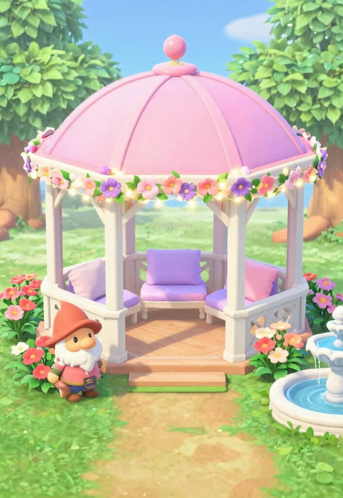 12 Cute ACNH Gazebo Ideas for Your Island Paradise 23 12 Cute ACNH Gazebo Ideas for Your Island Paradise 3. Whimsical Fairy Tale Gazebo 0