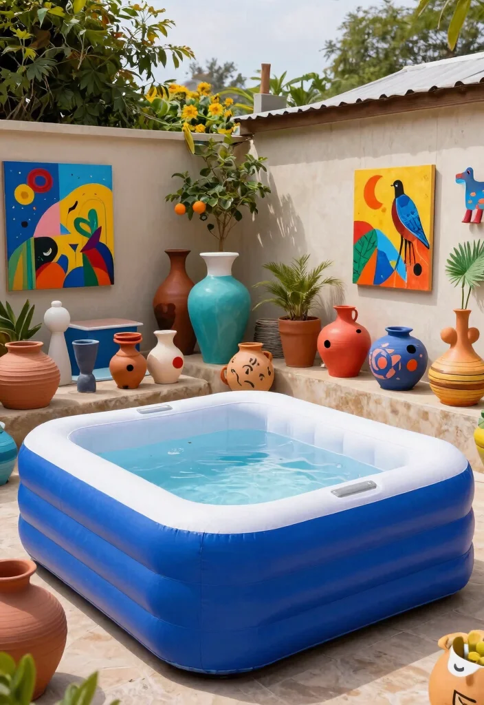 12 Genius Inflatable Hot Tub Ideas (Make it Look Pro!) 61 12 Genius Inflatable Hot Tub Ideas Make it Look Pro 11. Artistic Touches 0