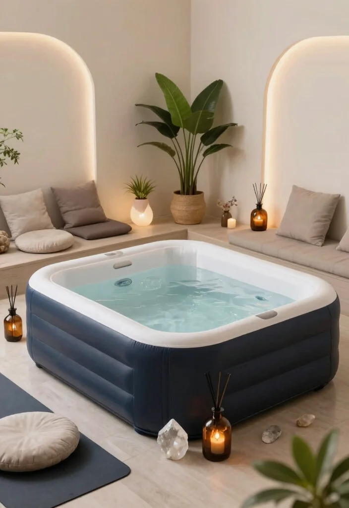 12 Genius Inflatable Hot Tub Ideas (Make it Look Pro!) 62 12 Genius Inflatable Hot Tub Ideas Make it Look Pro 12. Wellness Retreat 0