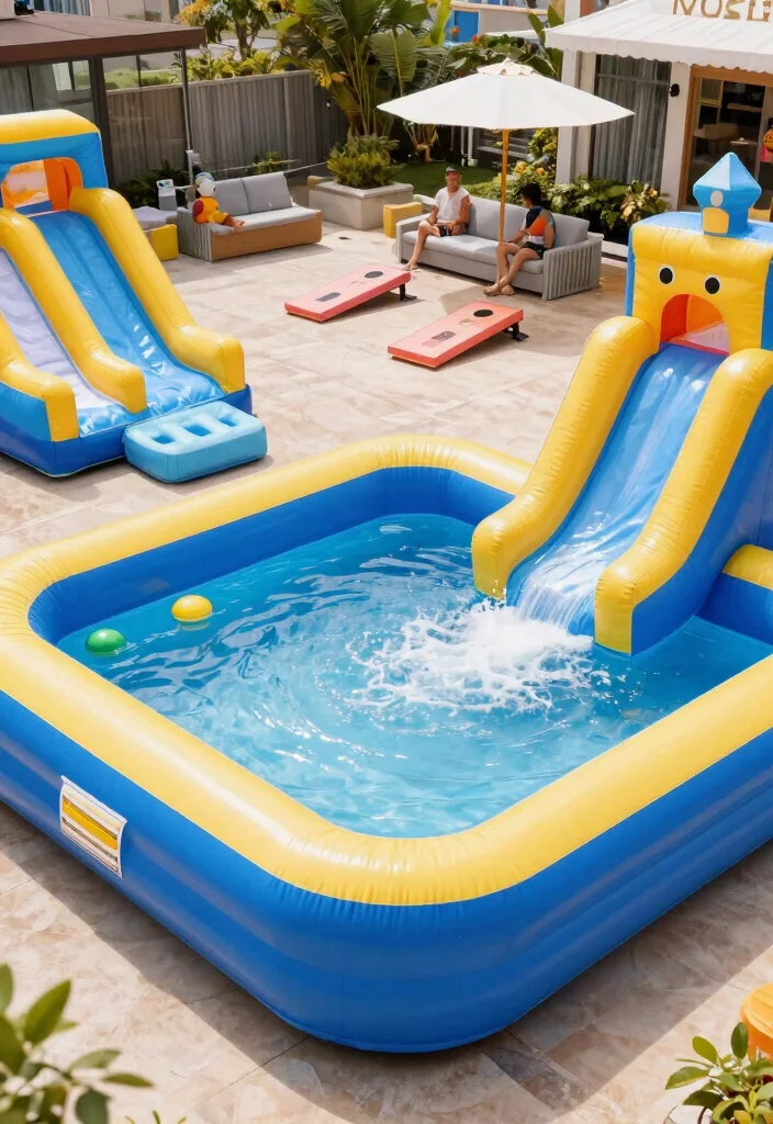 12 Genius Inflatable Hot Tub Ideas (Make it Look Pro!) 49 12 Genius Inflatable Hot Tub Ideas Make it Look Pro 9. Family Friendly Fun Zone 0